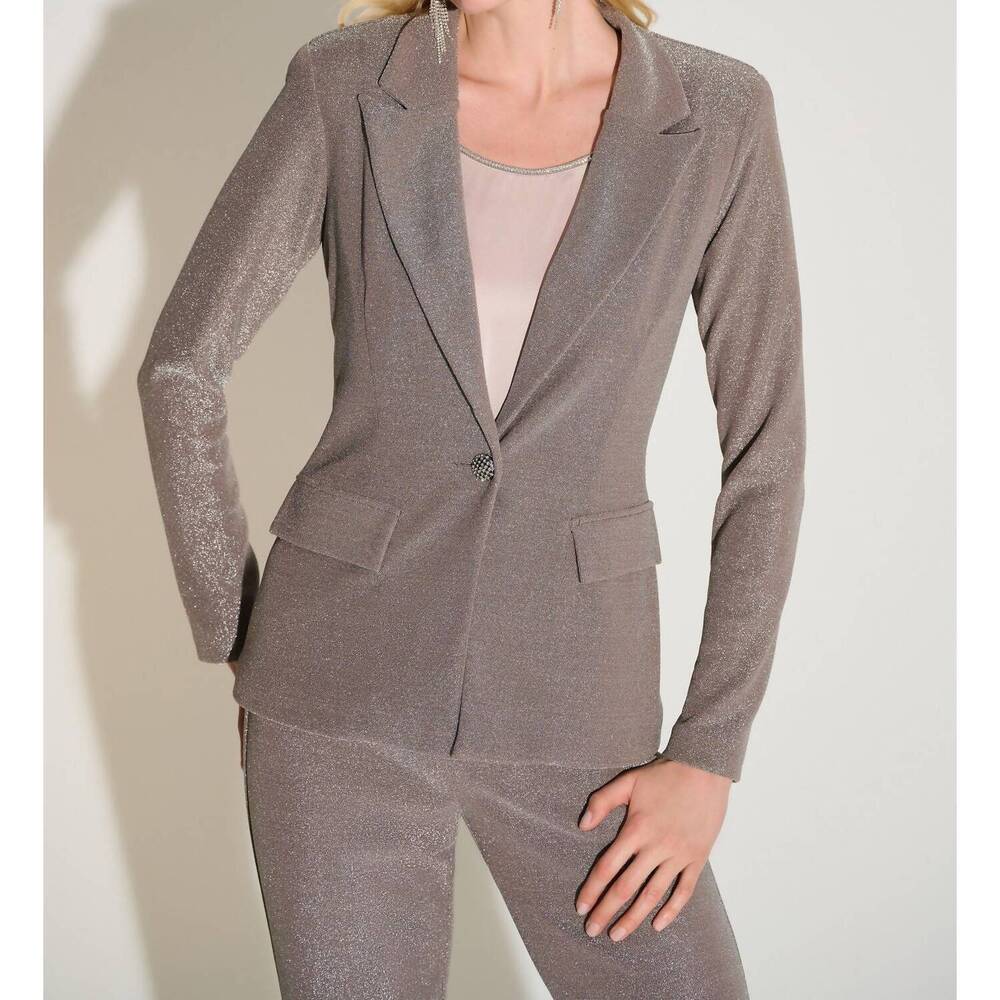 NEW JOSEPH RIBKOFF sparkling fitted blazer jacket in taupe